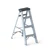 Youngman 3-Step Aluminum Single-Side Self-Supporting Ladder Including Tool Storage Platform at The Top